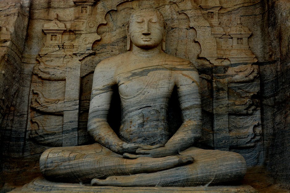 Buduruwagala rock-carved Buddhist statues