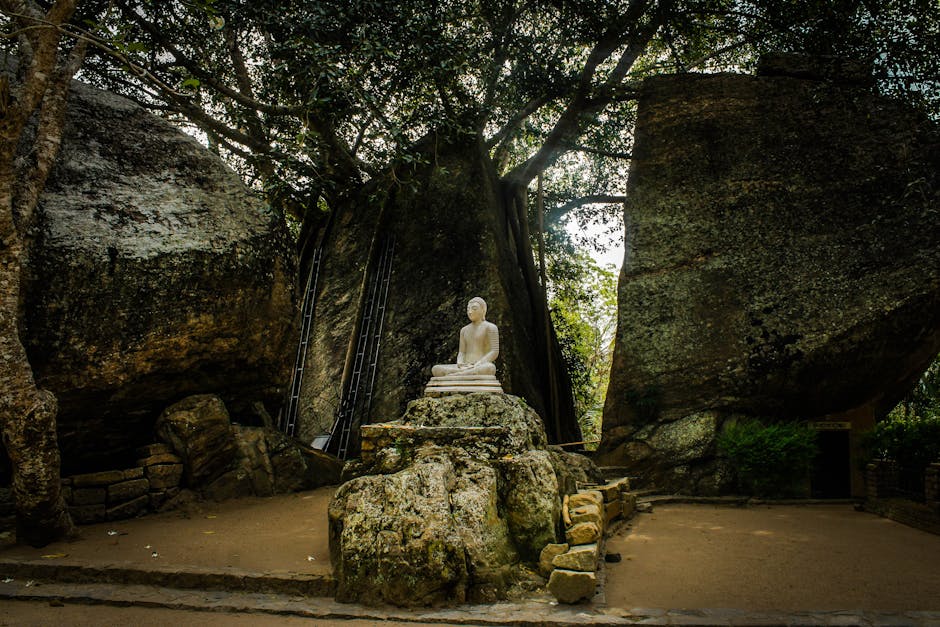 Buduruwagala rock-carved Buddhist statues